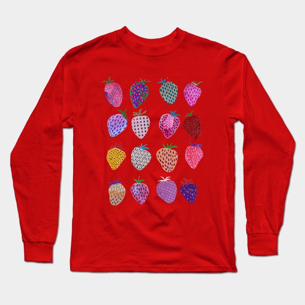 Strawberry Fields Long Sleeve T-Shirt by divafern